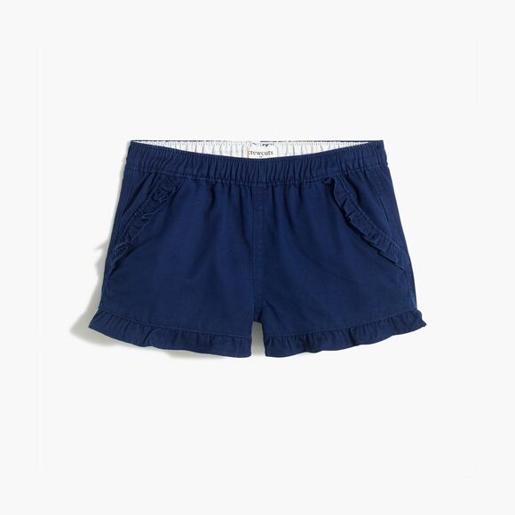Crewcuts Other - Crewcuts Girls' Twill Ruffle-Trim Shorts - Size 5 - Navy
